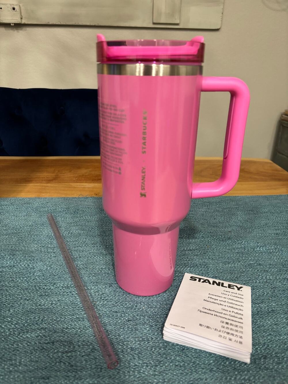 Stanley 40 oz Starbucks Limited Edition Pink Sparkly Tumbler